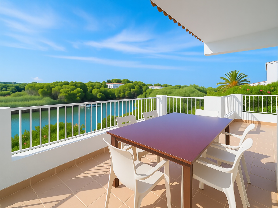 Chalet con acceso directo a playa en Es Mercadal — Terraza mar