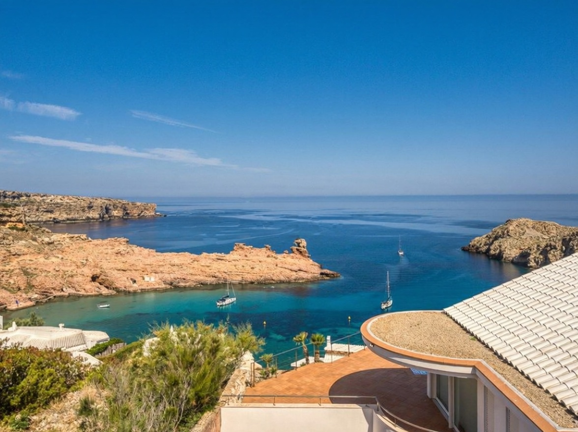 Chalet with direct beach access in Ciutadella — Sea view