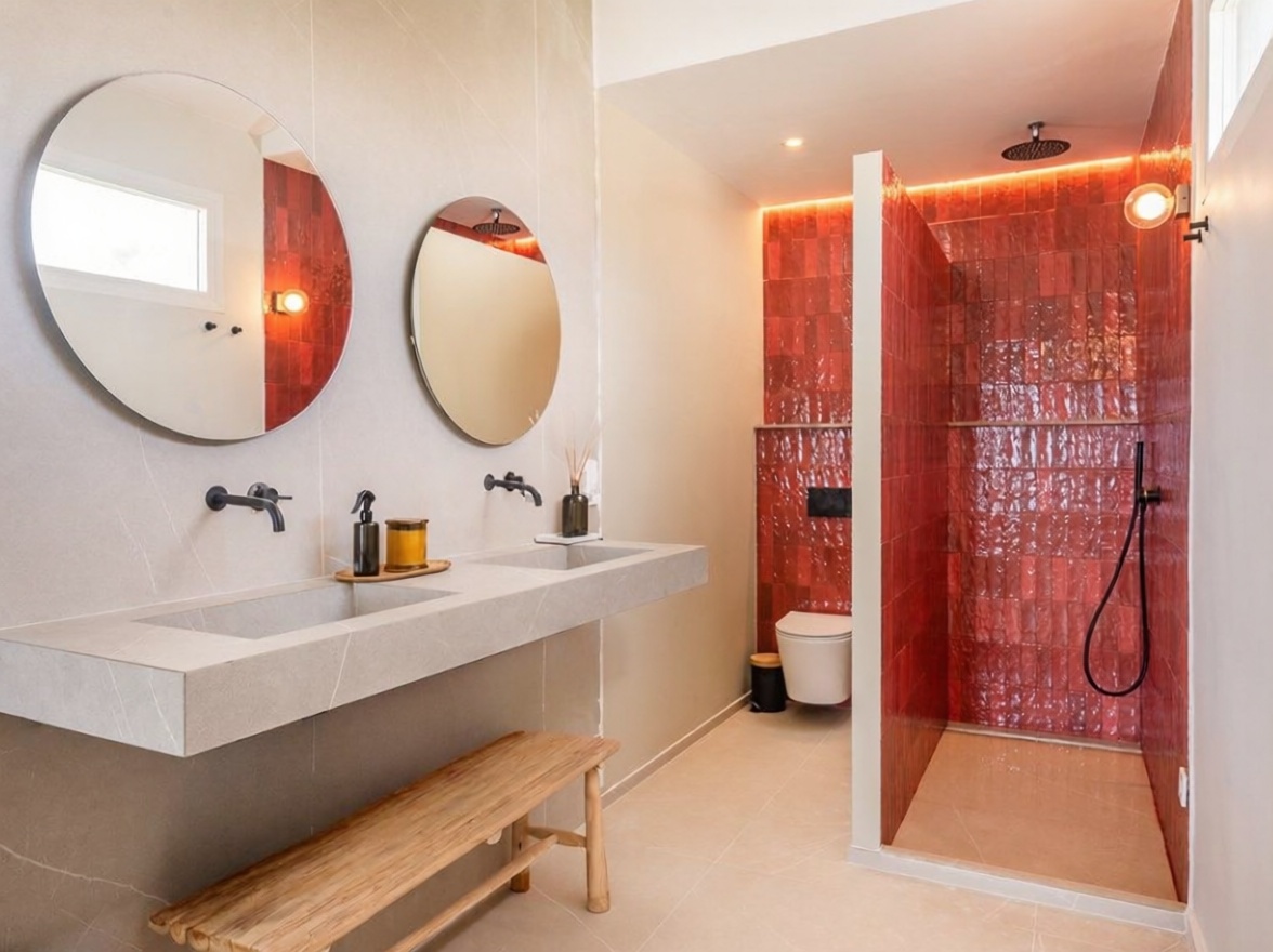 Chalet with direct beach access in Ciutadella — Bathroom