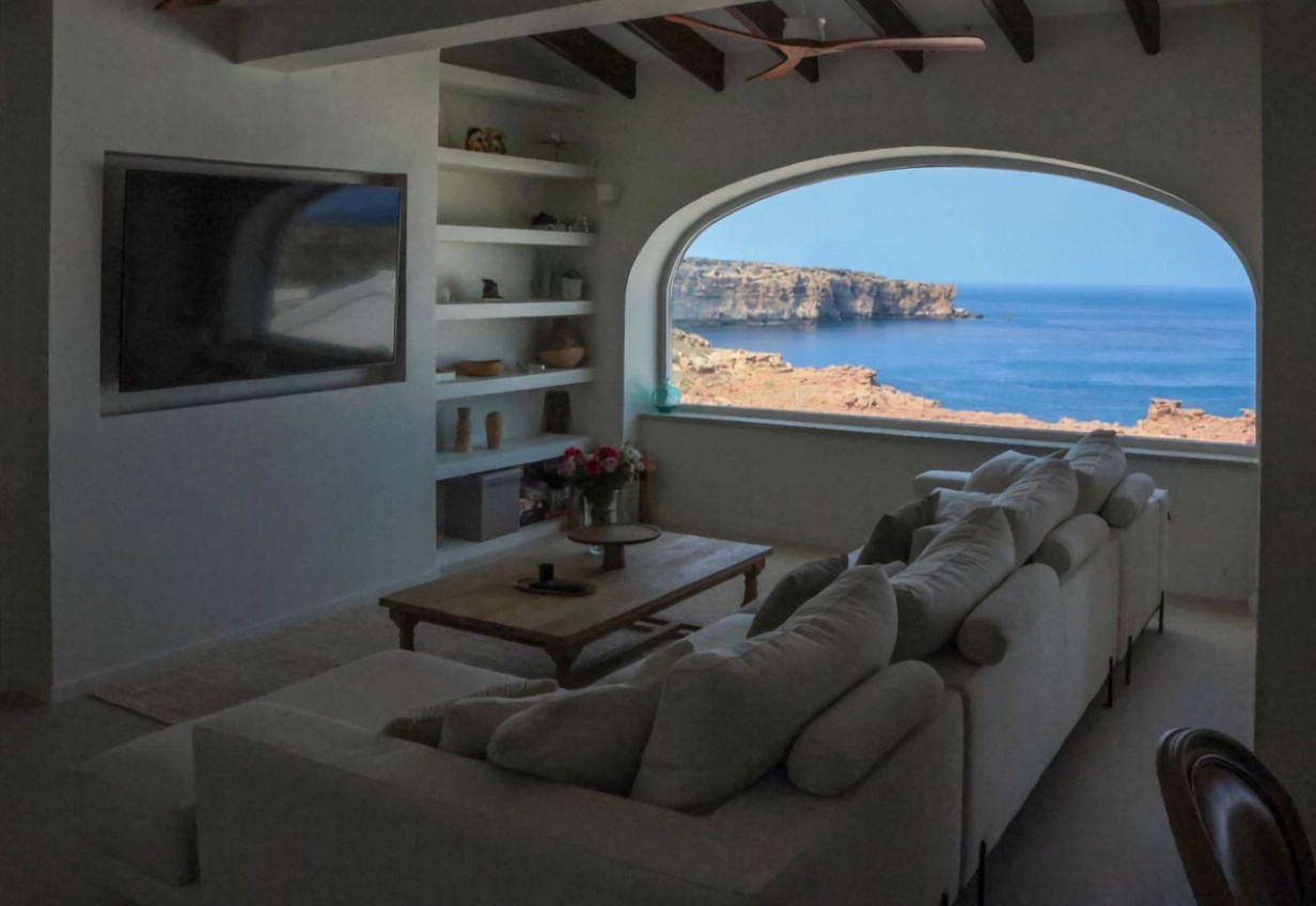 Chalet con acceso directo a playa en Ciutadella — Salón