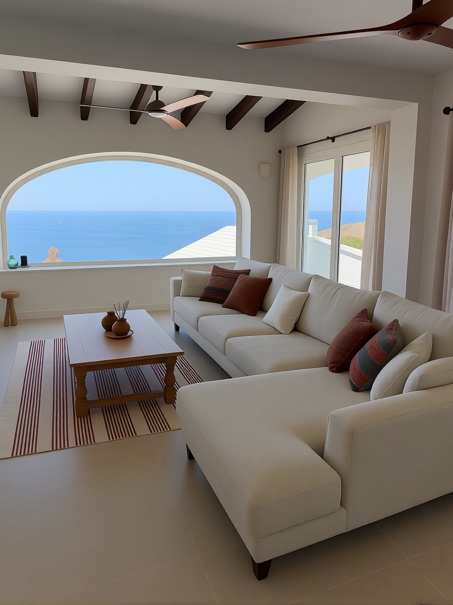 Chalet con acceso directo a playa en Ciutadella — Salón