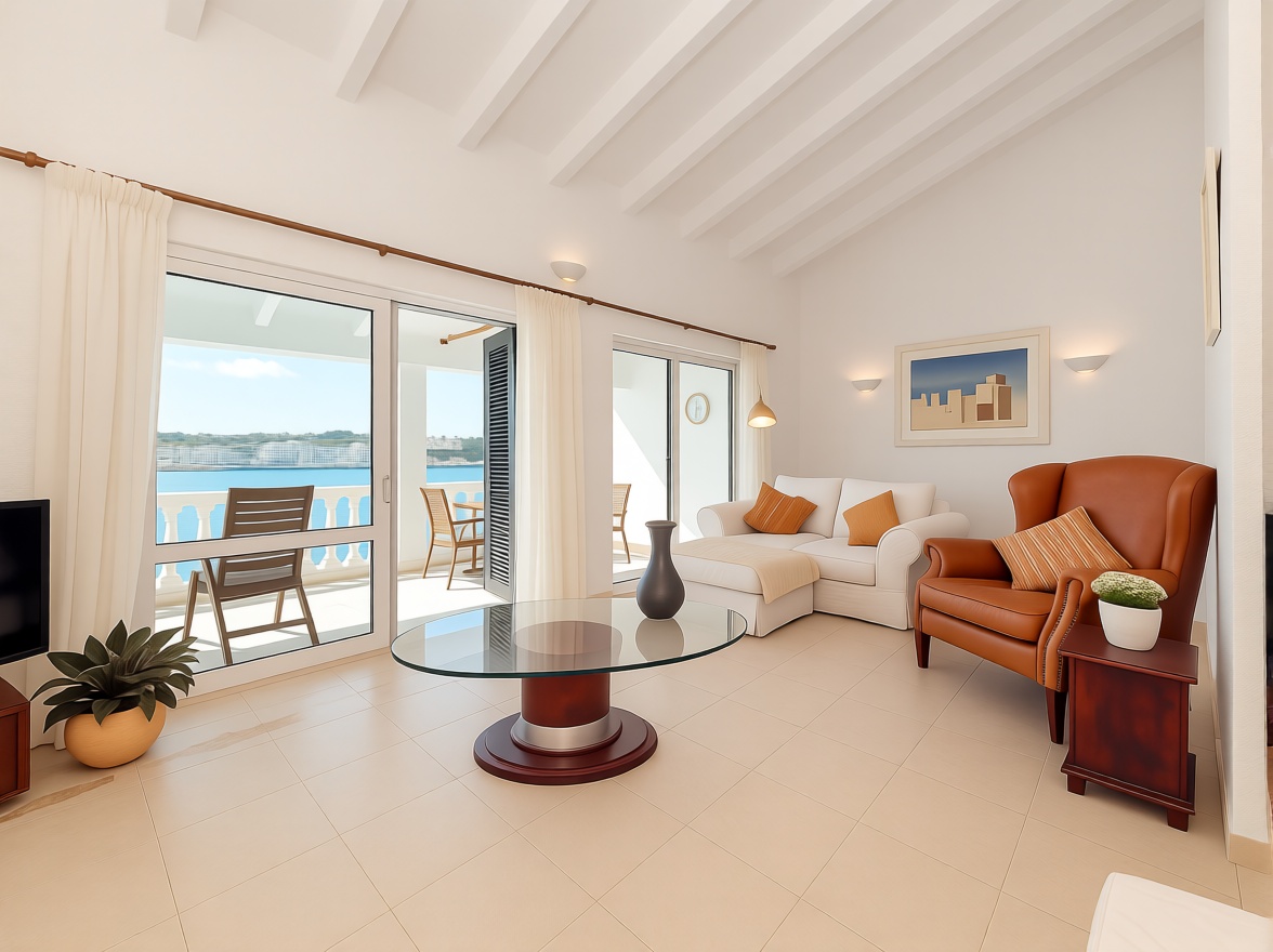 Chalet mit direkter Strandzugang in Maó/Mahón — Wohnzimmer