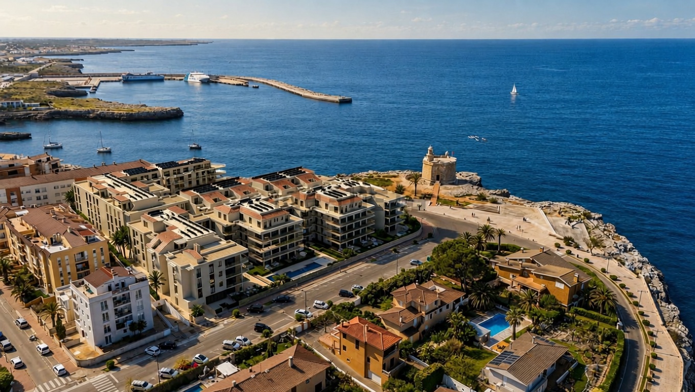 Wohnung in erste Strandlinie in Ciutadella — Bad