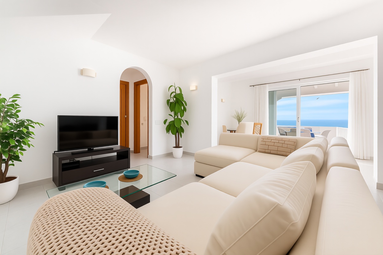 Chalet with direct beach access in Mallorca, Balears (Illes) — Living room