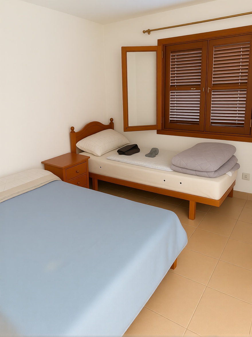 Chalet with direct beach access in Ciutadella — Bedroom