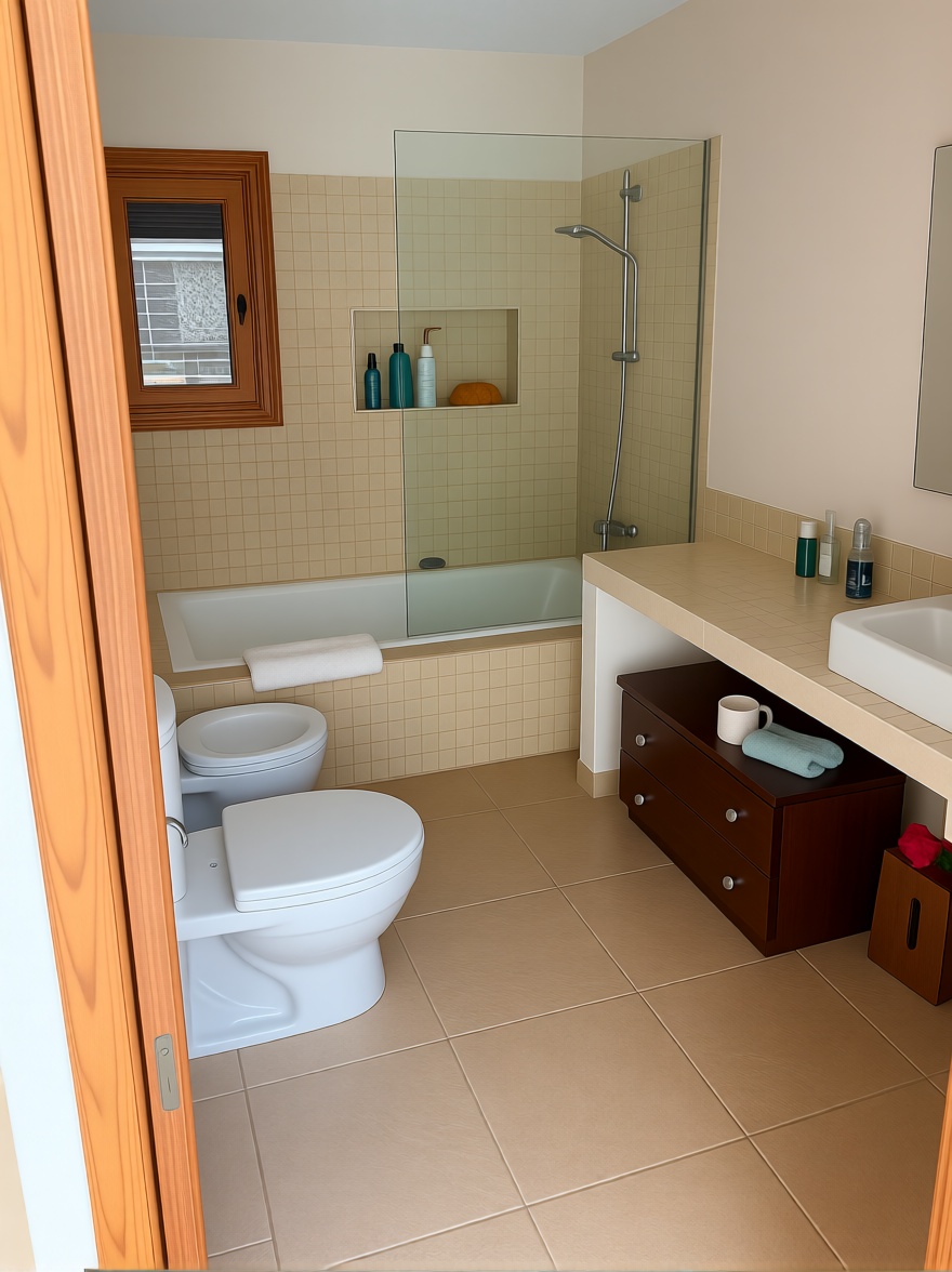 Chalet with direct beach access in Ciutadella — Bathroom