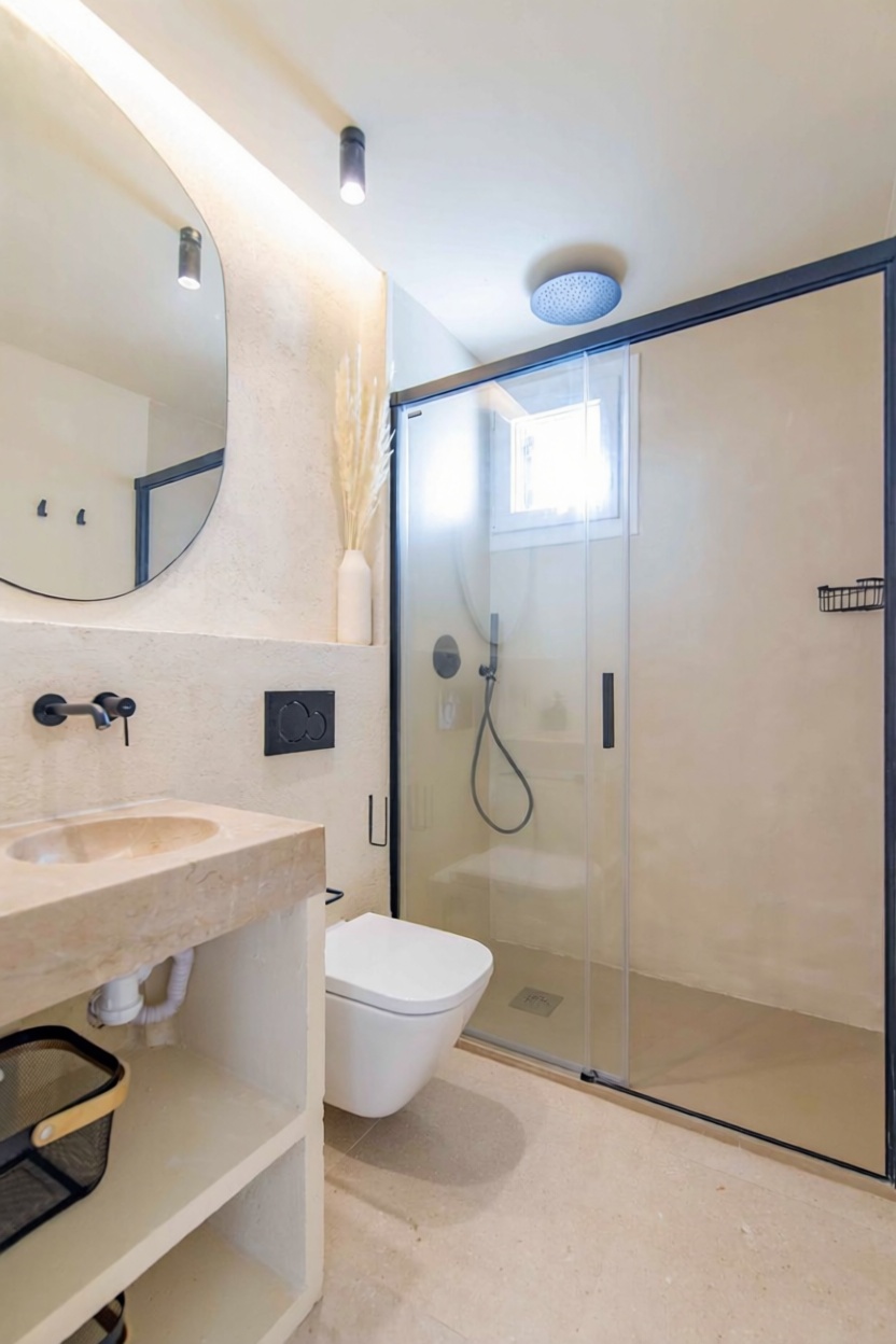 Chalet with direct beach access in Ciutadella — Bathroom