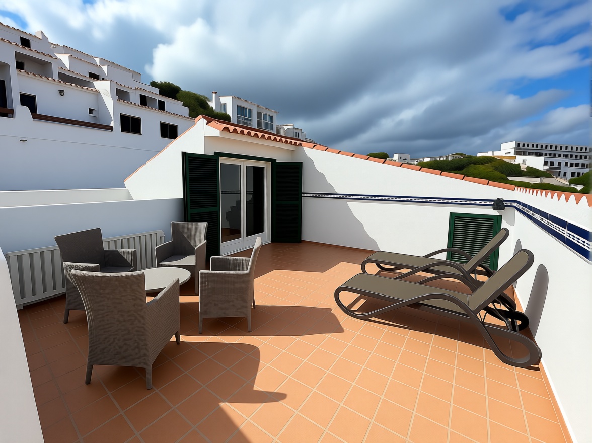 Beachfront flat in Es Mercadal — Sea view