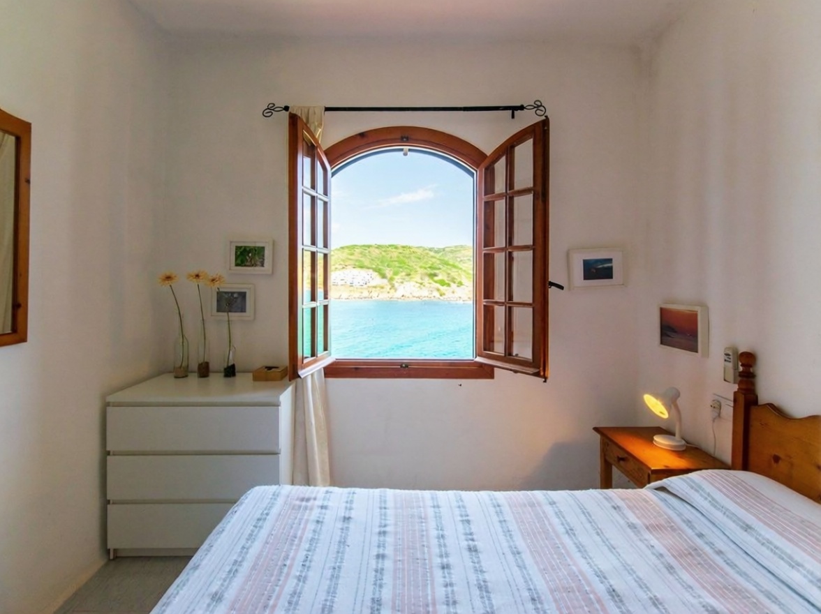 Wohnung in erste Strandlinie in Es Mercadal — Schlafzimmer
