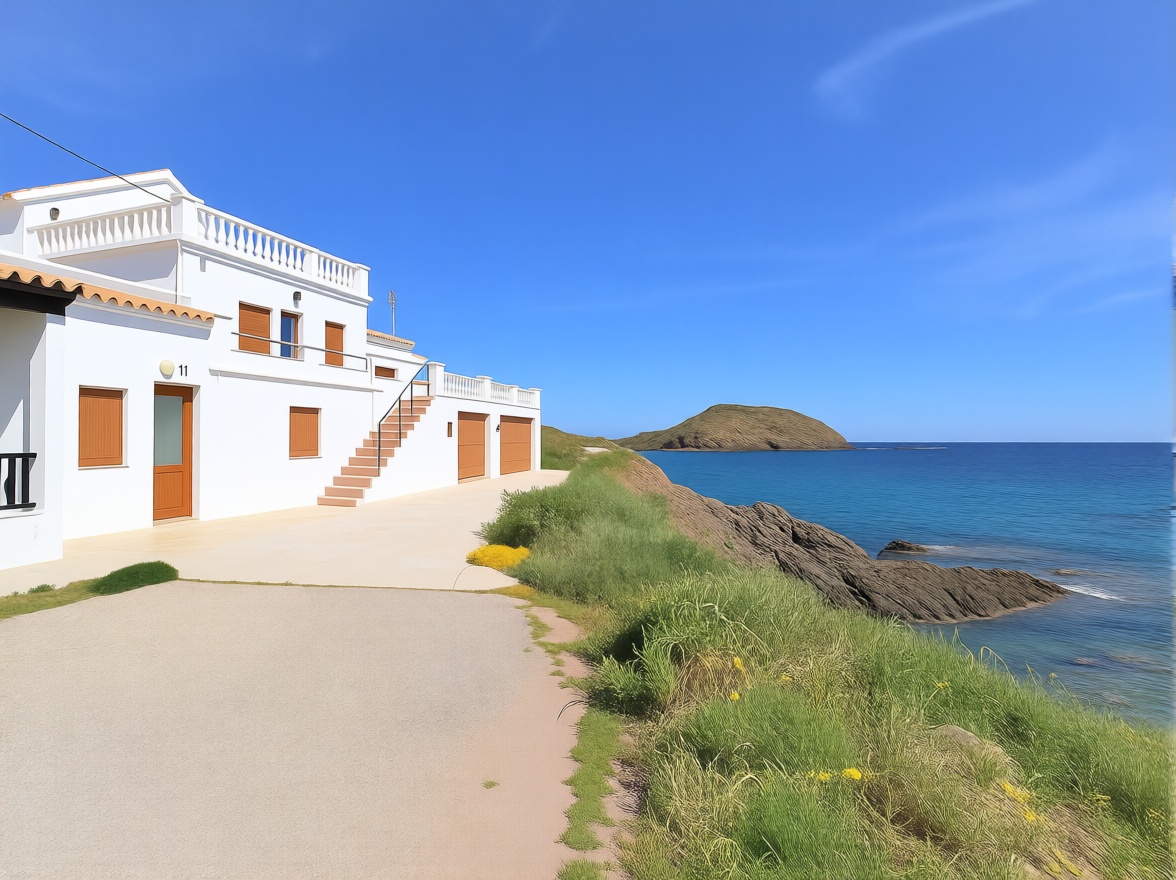 Chalet mit direkter Strandzugang in Maó/Mahón — Meerblick