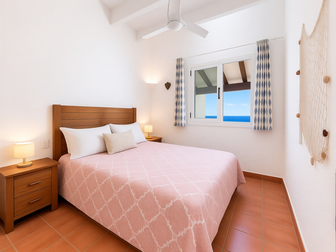 Chalet with direct beach access in Sant Lluís — Bedroom