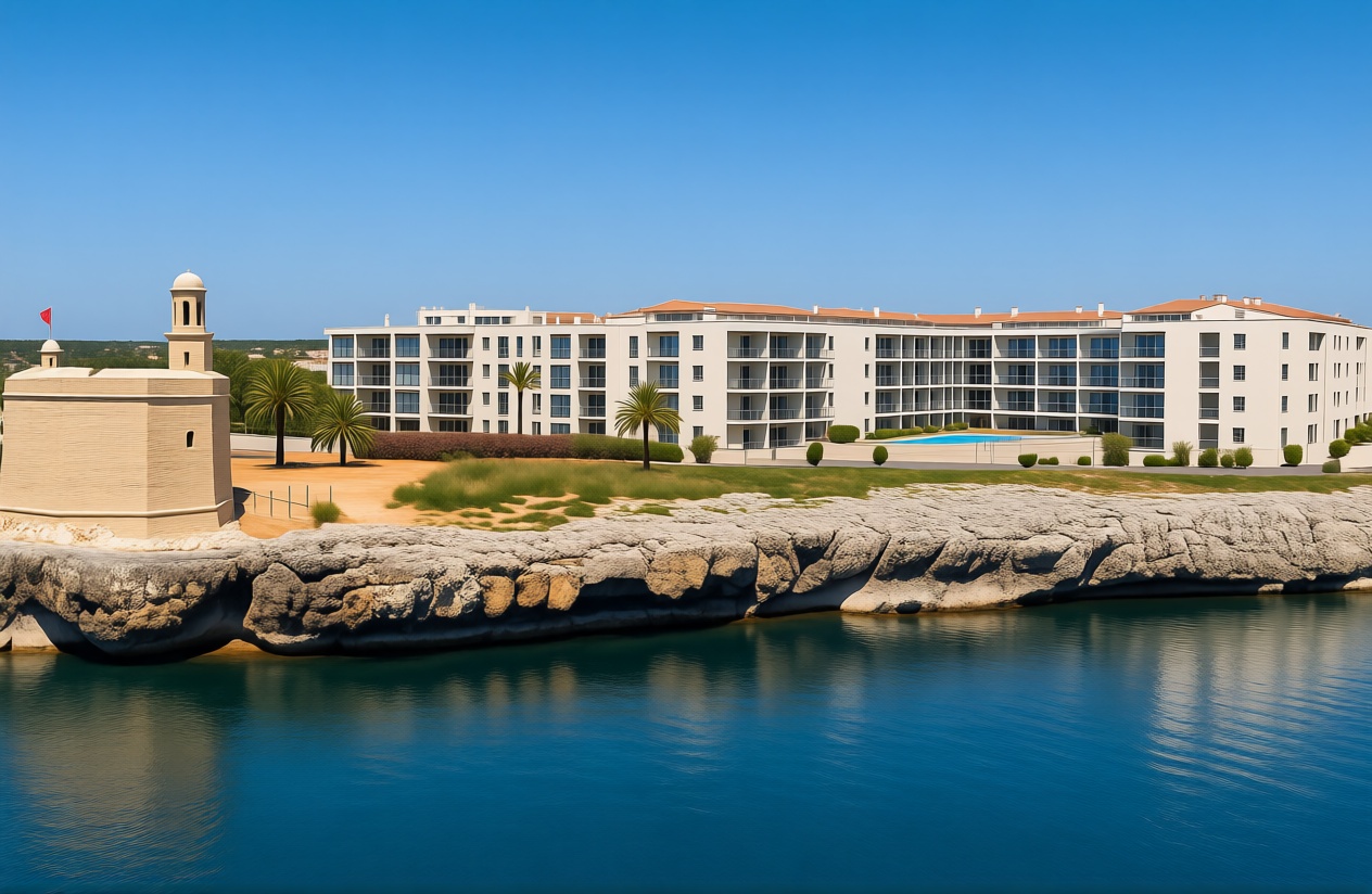 Beachfront flat in Ciutadella — Sea view