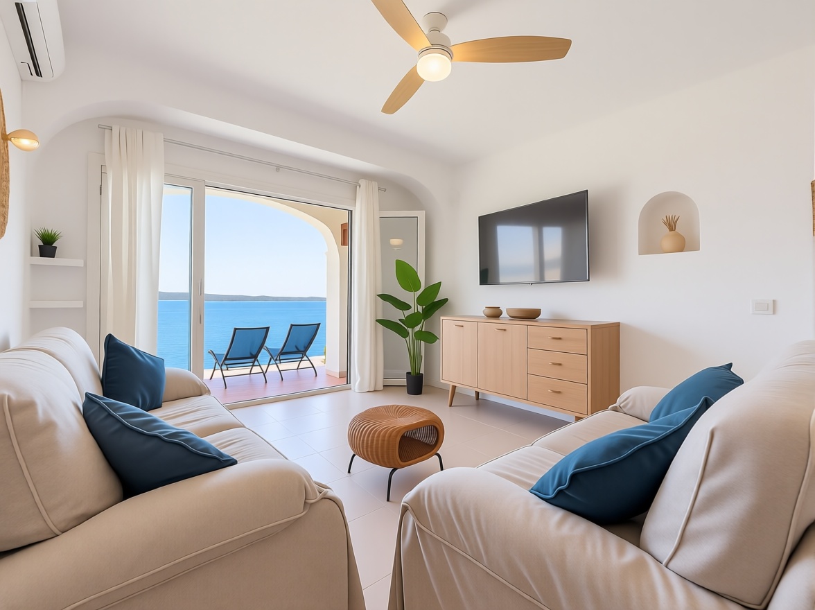 Wohnung in erste Strandlinie in Es Mercadal — Wohnzimmer