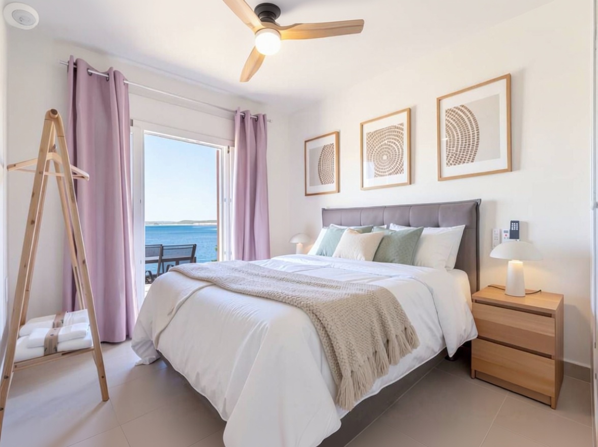 Wohnung in erste Strandlinie in Es Mercadal — Schlafzimmer