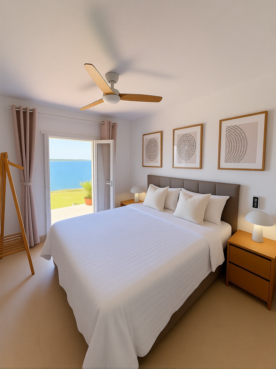Beachfront flat in Es Mercadal — Bedroom