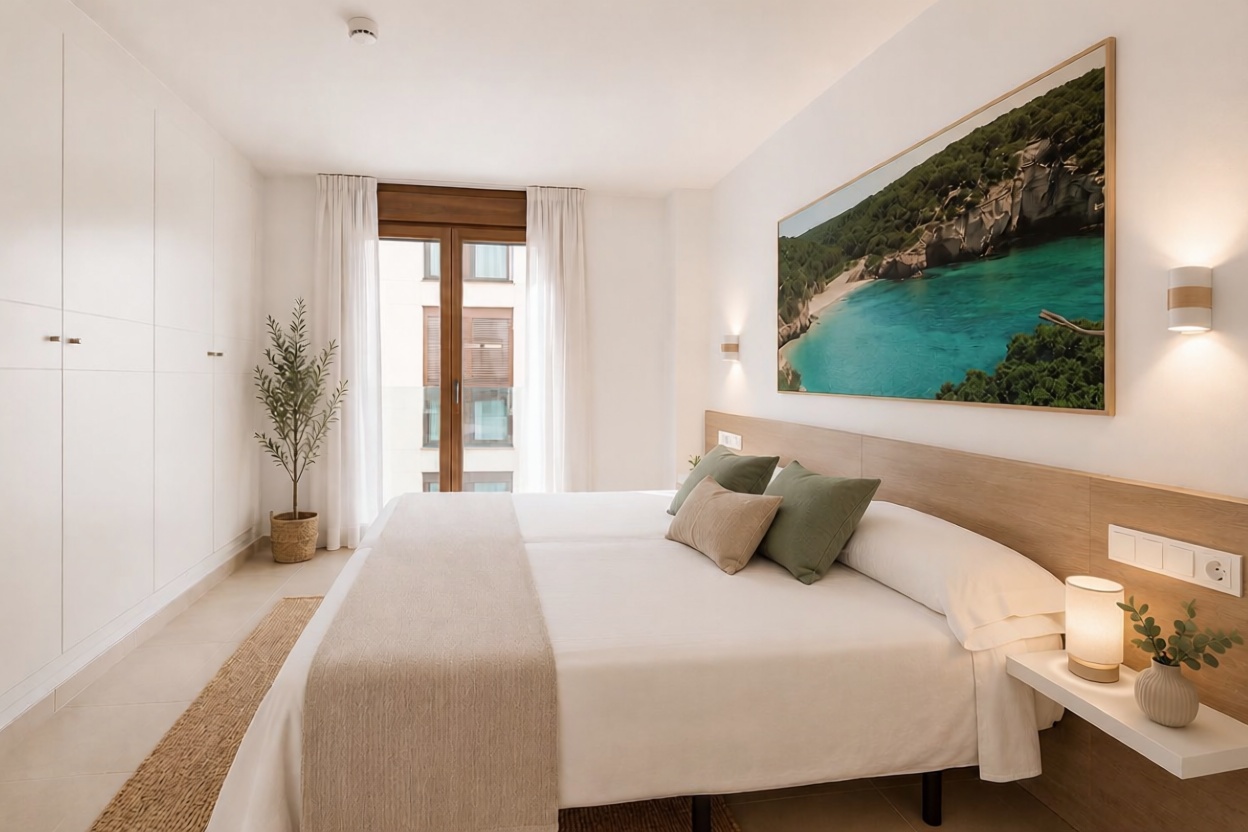 Wohnung in erste Strandlinie in Ciutadella — Schlafzimmer