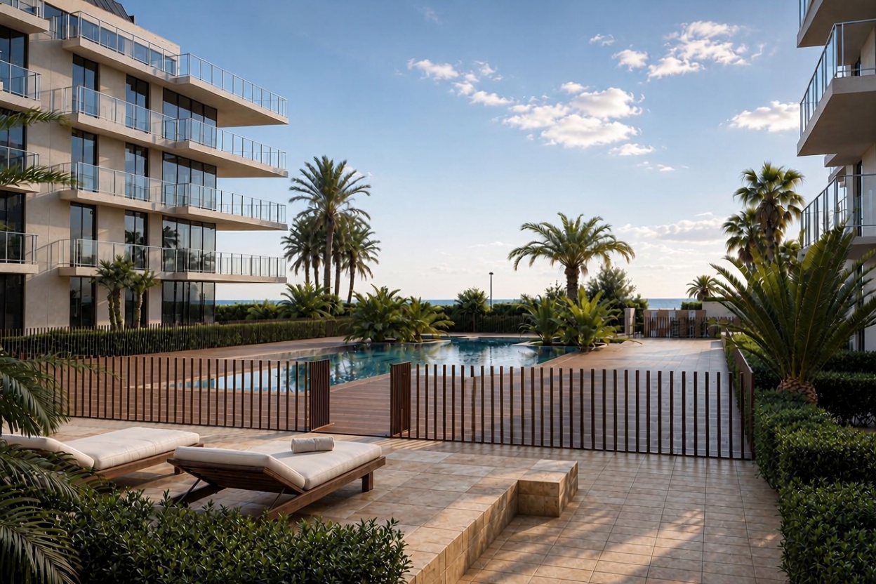 Wohnung in erste Strandlinie in Ciutadella — Pool