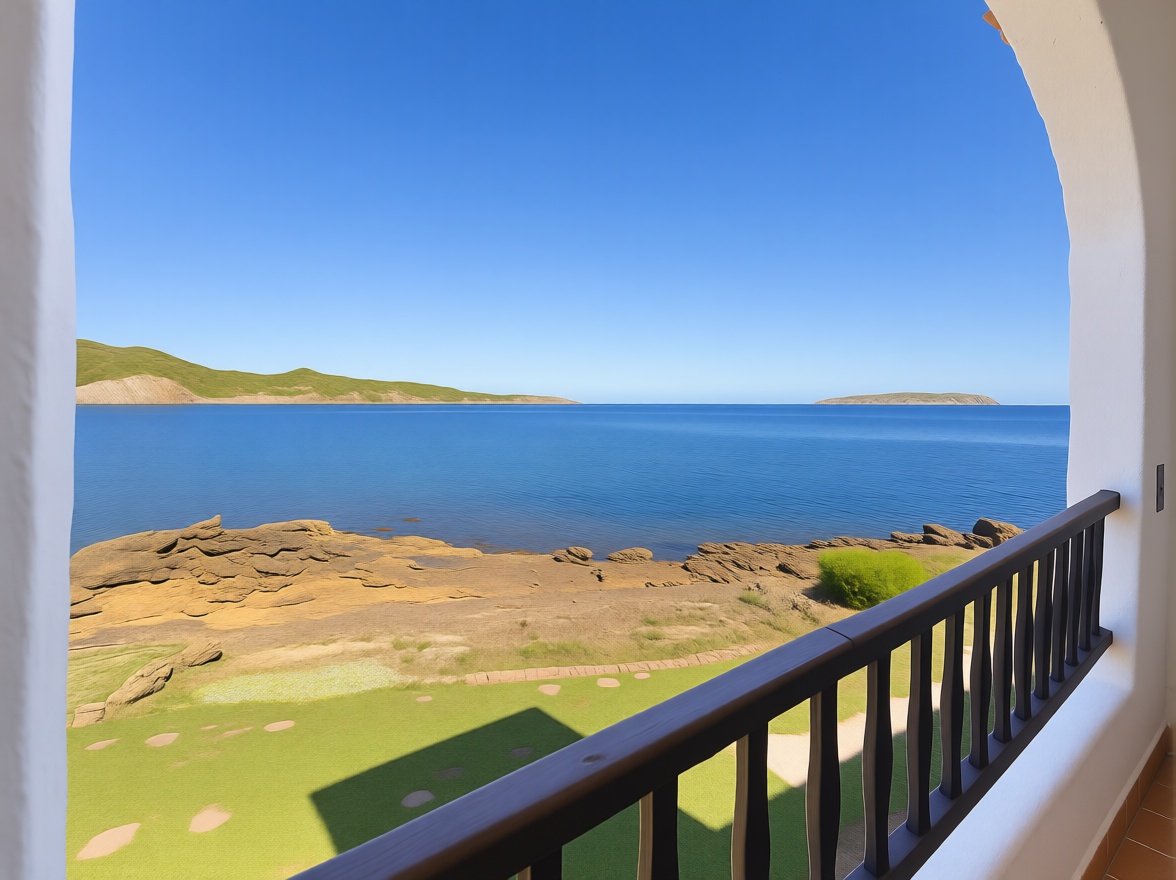 Beachfront flat in Es Mercadal — Sea view