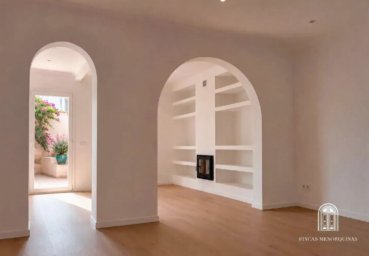 Chalet mit direkter Strandzugang in Ciutadella — Wohnzimmer