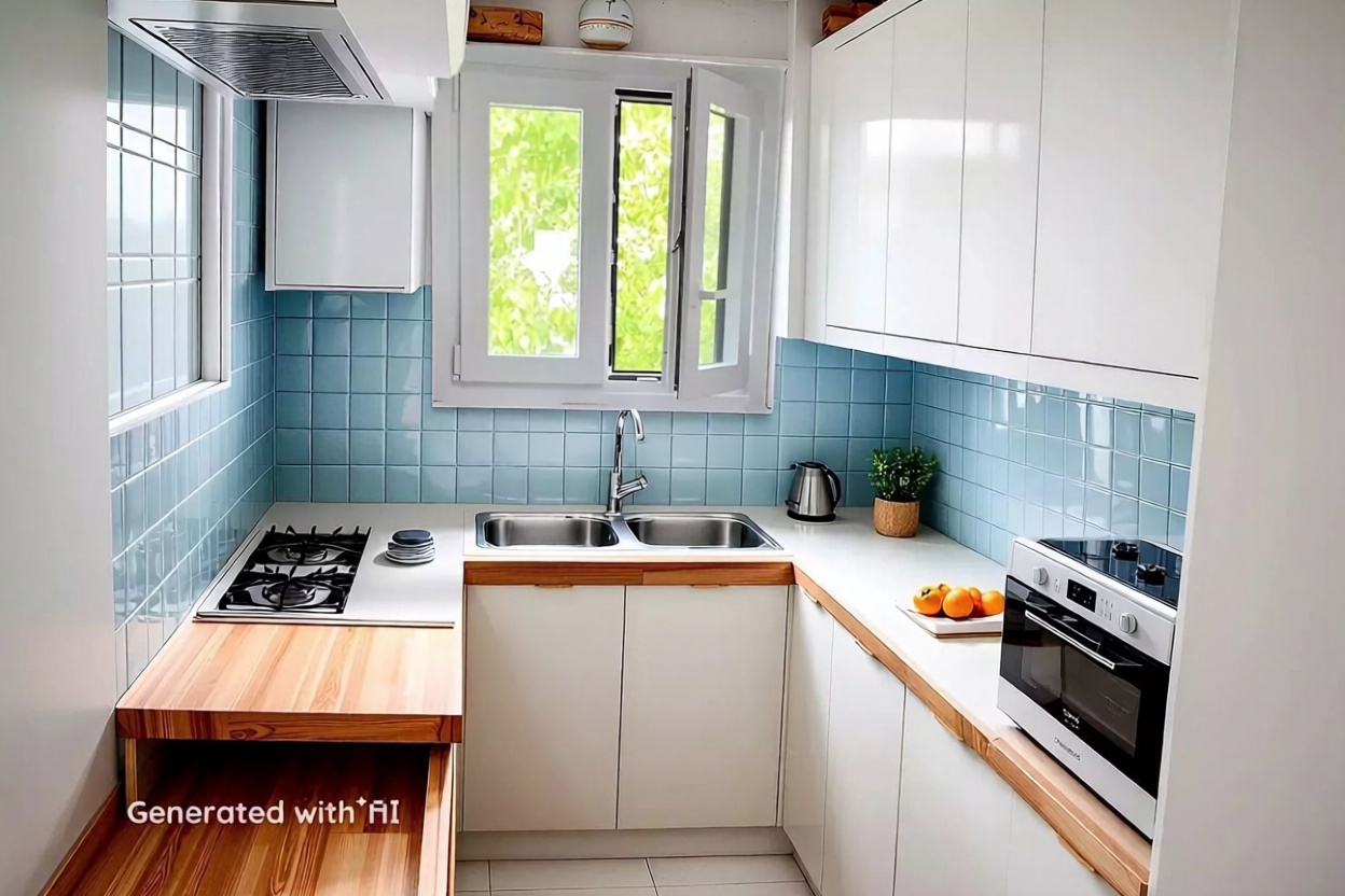 Beachfront duplex in Mallorca, Balears (Illes) — Kitchen