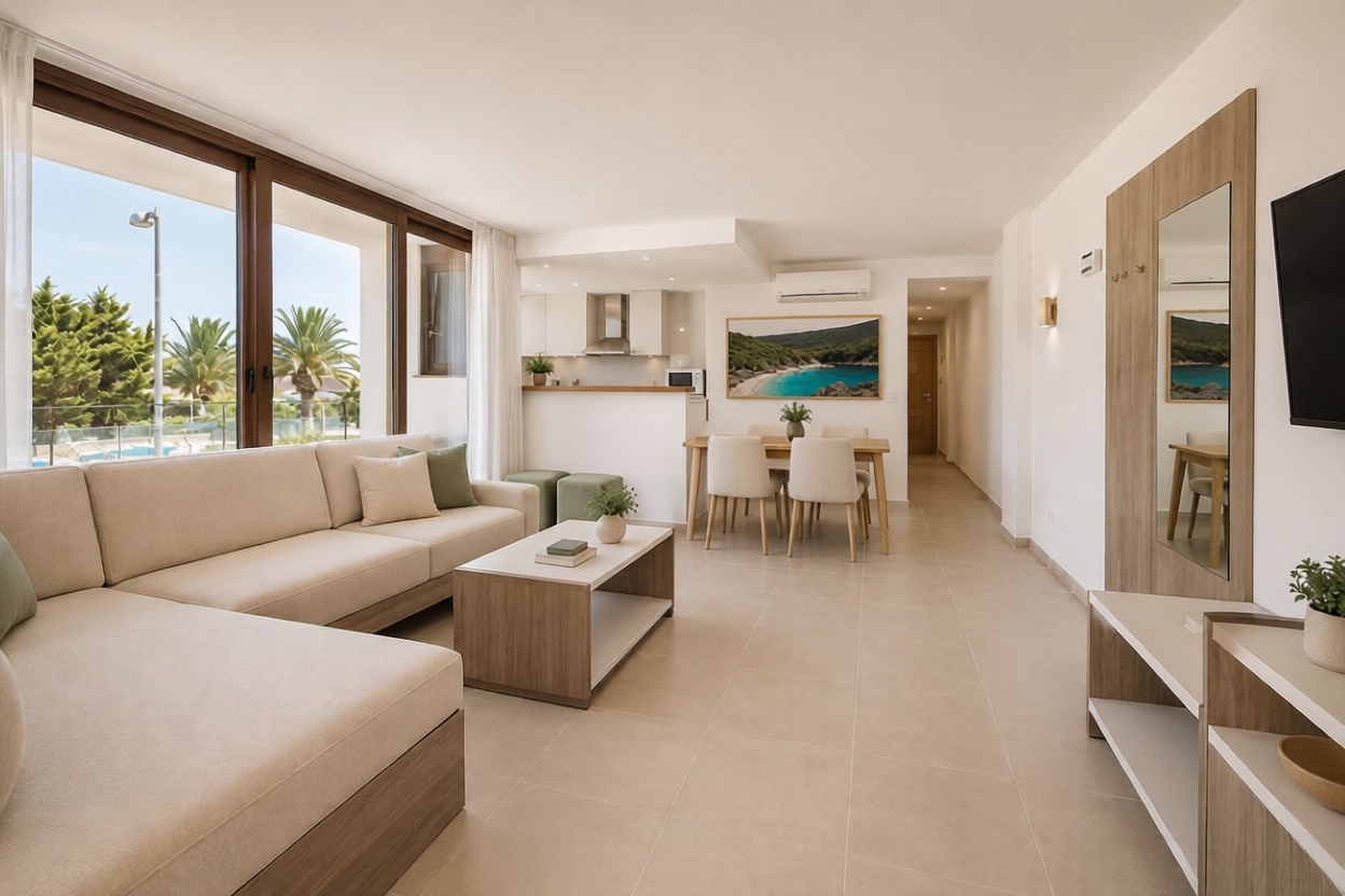 Wohnung in erste Strandlinie in Ciutadella — Wohnzimmer