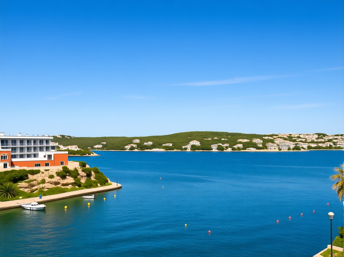 Beachfront flat in Es Castell — Sea view