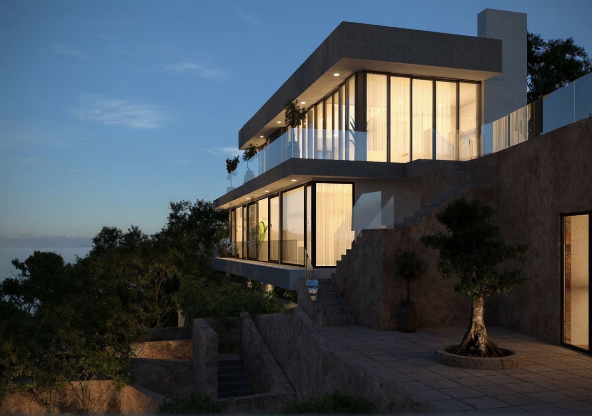 Chalet with direct beach access in Andratx — Facade