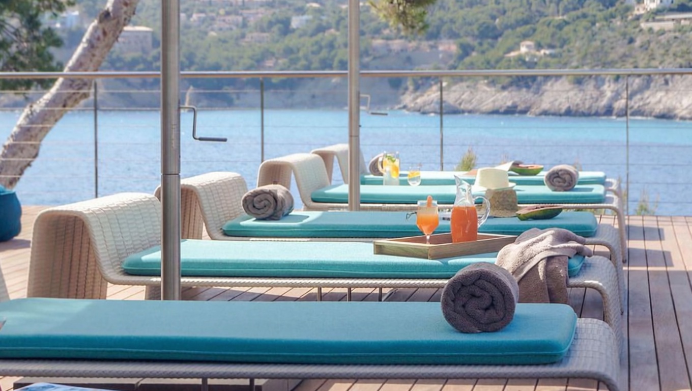 Chalet with direct beach access in Andratx — Sea terrace