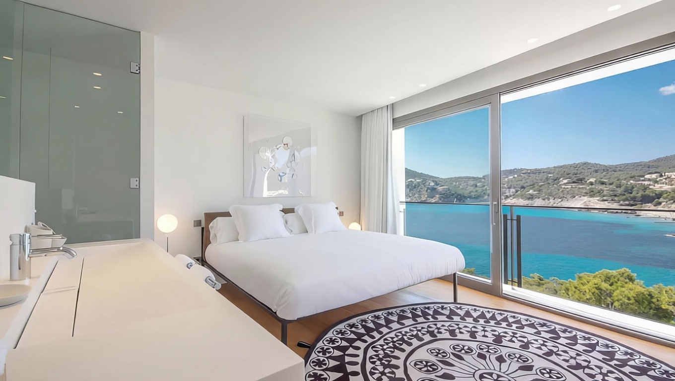 Chalet with direct beach access in Andratx — Bedroom