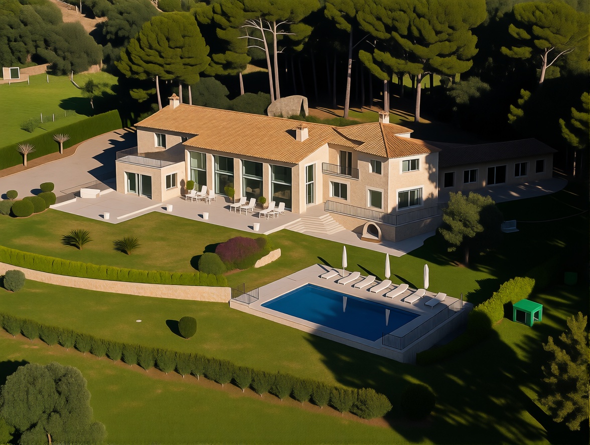 Chalet with direct beach access in Mallorca, Balears (Illes) — Aerial