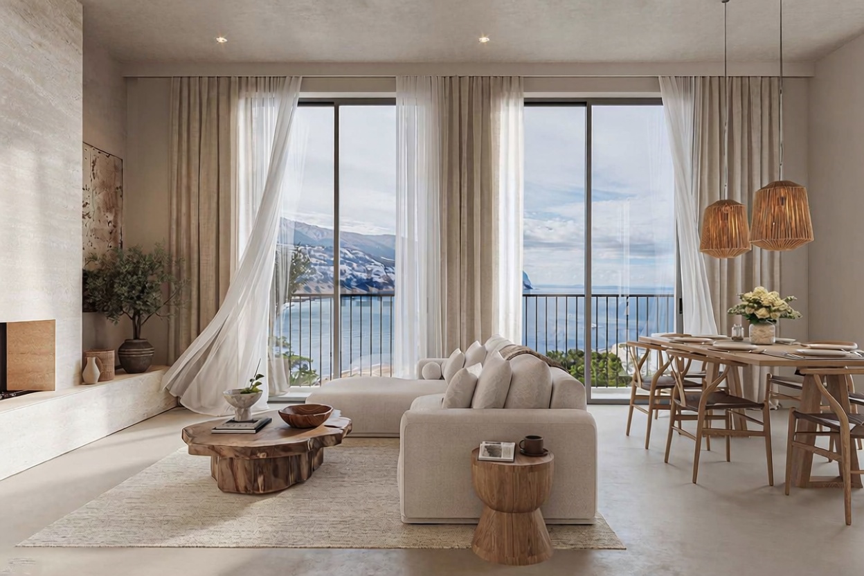 Chalet with direct beach access in Andratx — Living room