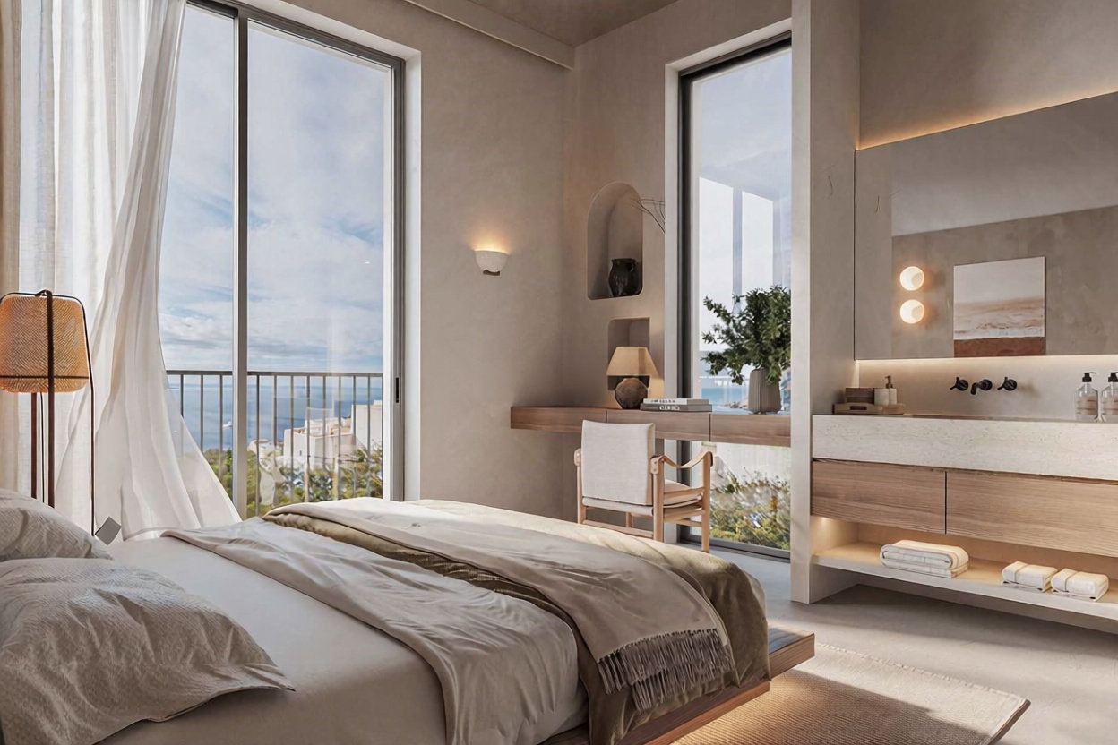 Chalet with direct beach access in Andratx — Bedroom