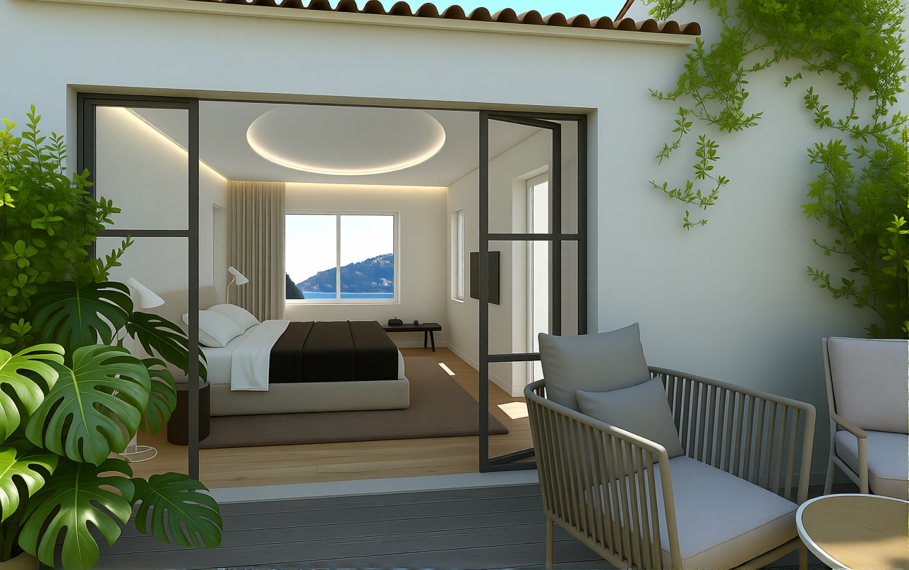 Chalet con acceso directo a playa en Andratx — Dormitorio