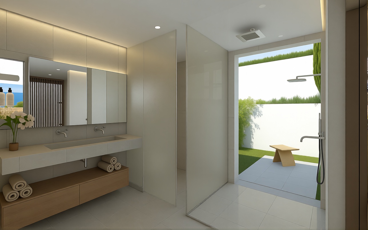 Chalet con acceso directo a playa en Andratx — Baño