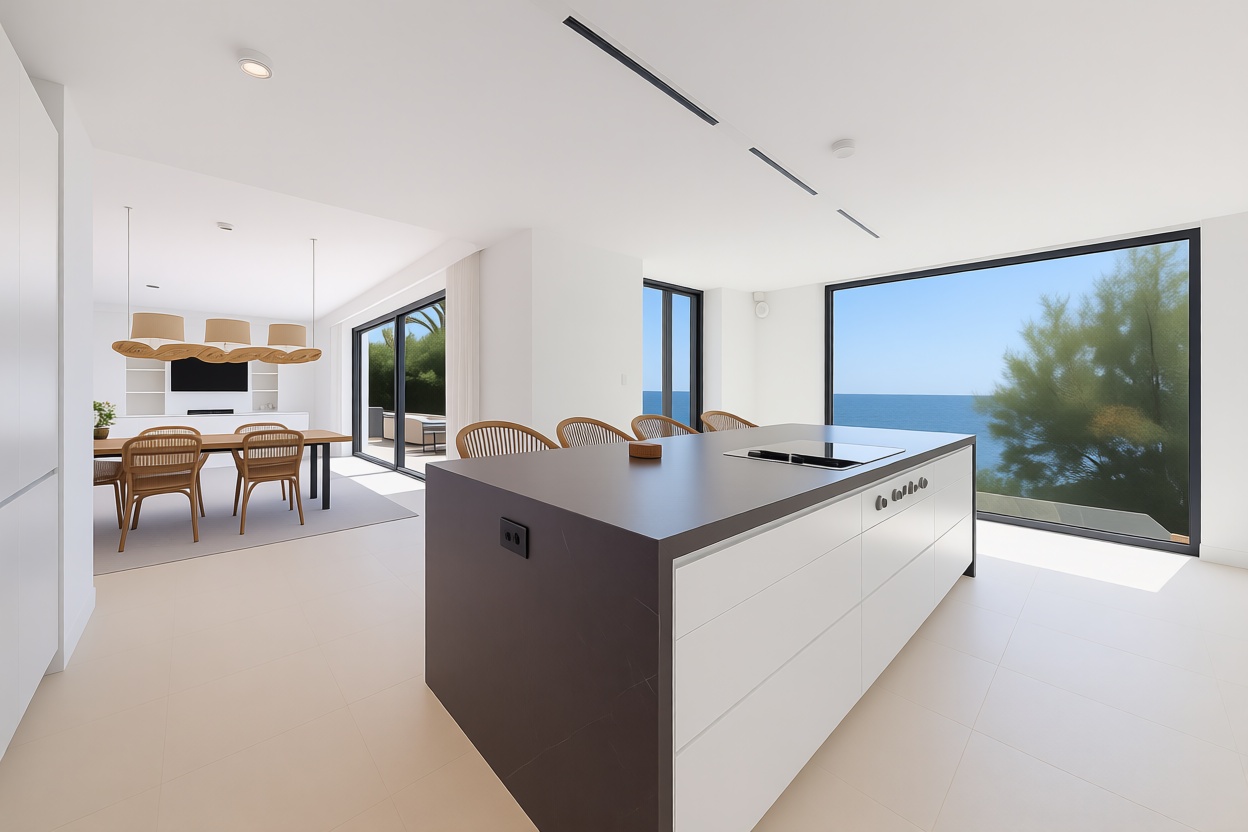Chalet with direct beach access in Mallorca, Balears (Illes) — Kitchen