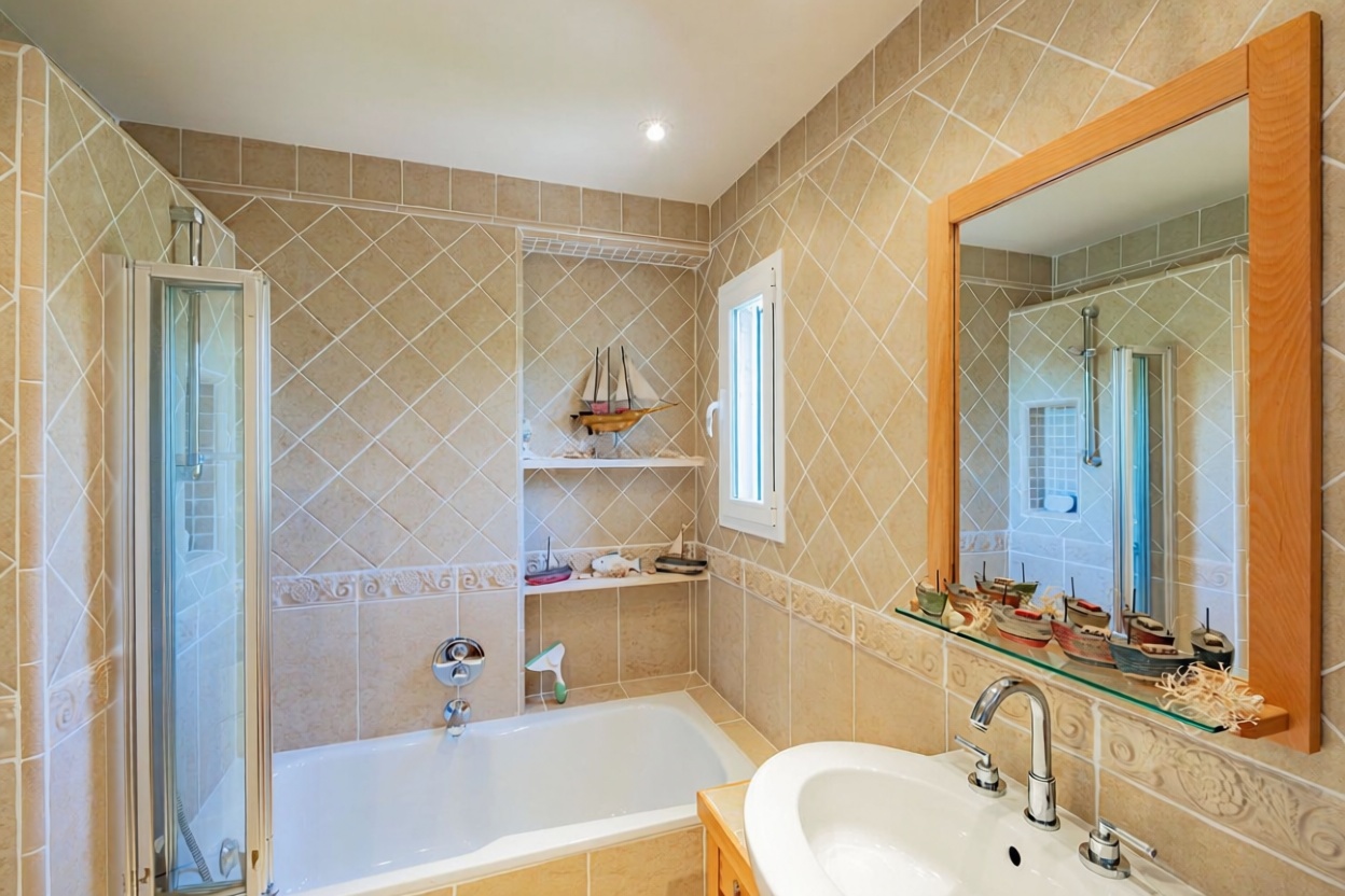 Chalet with direct beach access in Santanyí — Bathroom