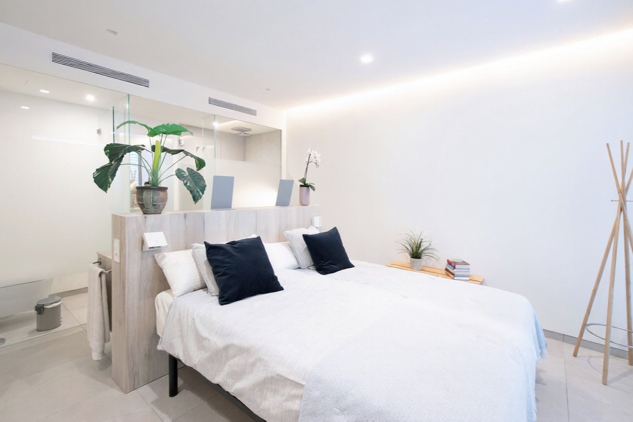 Chalet mit direkter Strandzugang in Manacor — Schlafzimmer