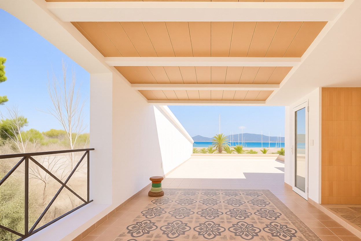 Chalet with direct beach access in Alcúdia — Sea terrace