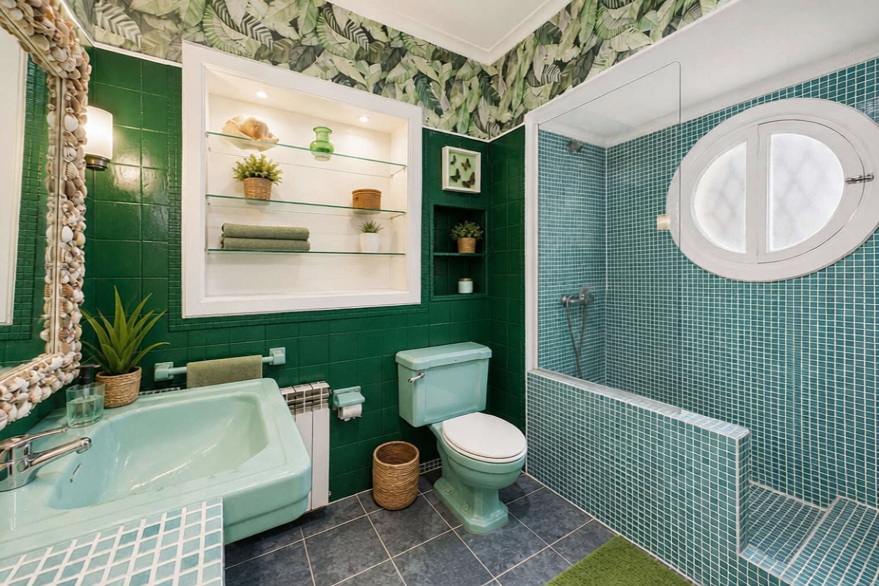 Chalet with direct beach access in Pollença — Bathroom