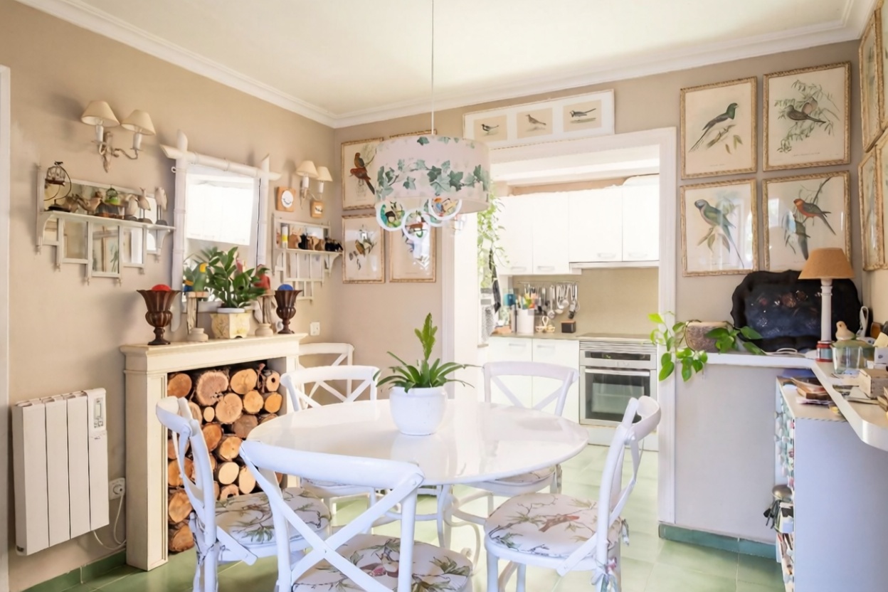 Chalet with direct beach access in Pollença — Dining room