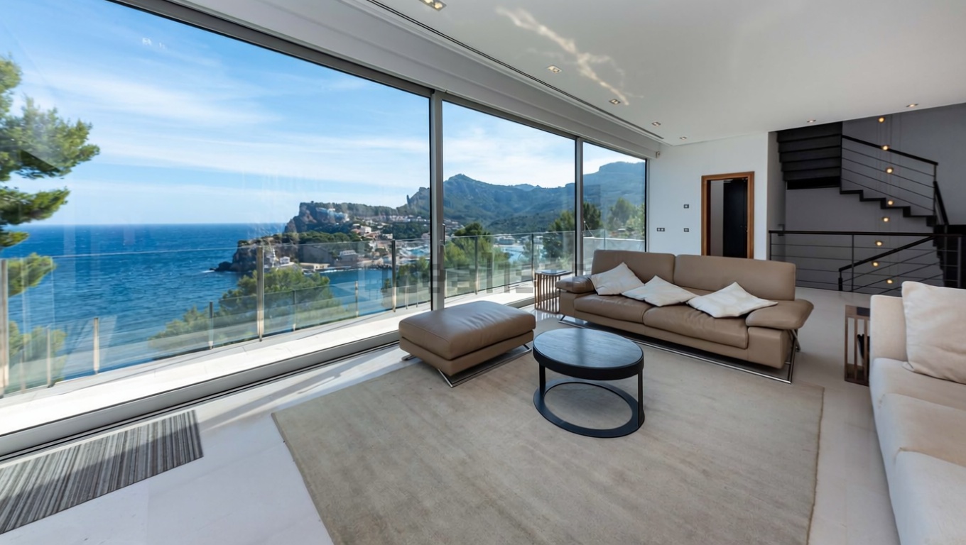 Chalet with direct beach access in Mallorca, Balears (Illes) — Living room