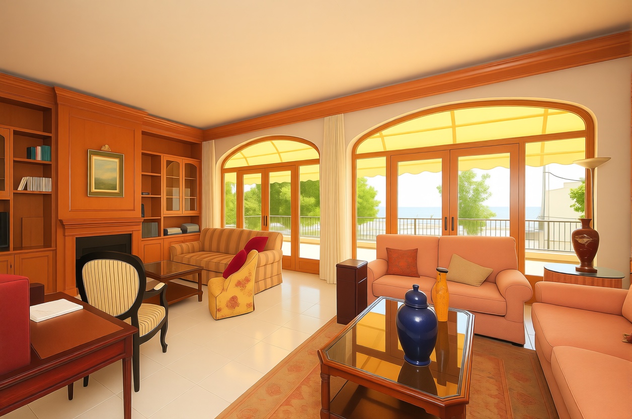 Chalet con acceso directo a playa en Palma de Mallorca — Salón