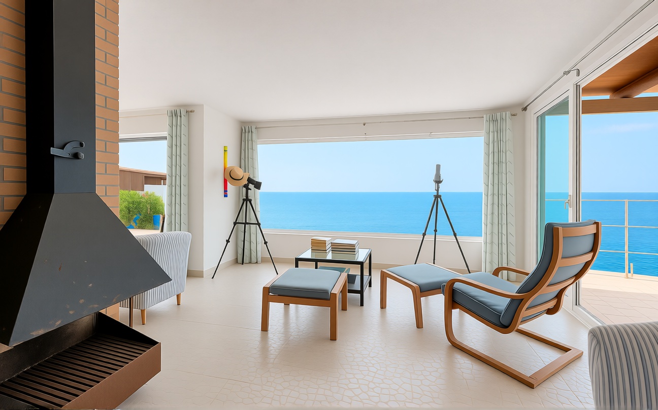 Chalet mit direkter Strandzugang in Llucmajor — Wohnzimmer
