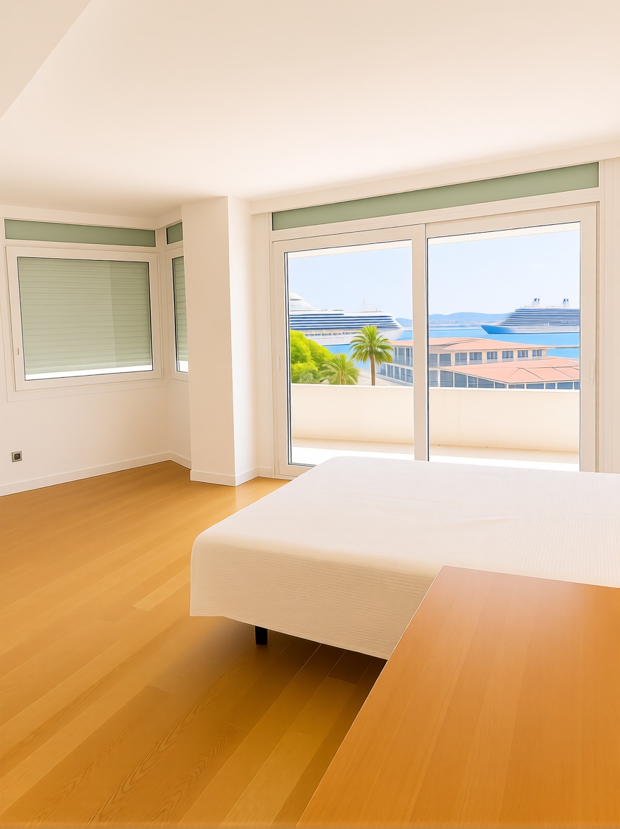 Beachfront flat in Portbou — Bedroom