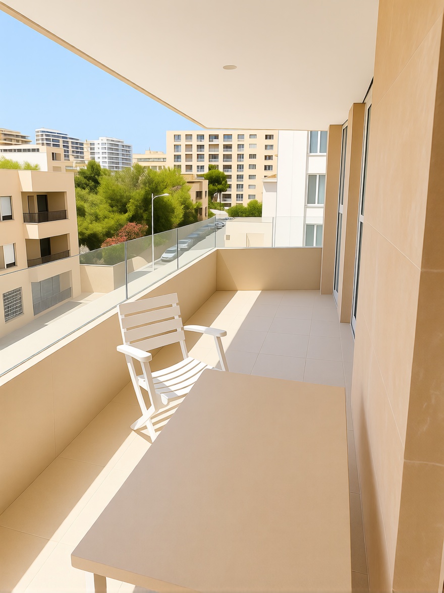 Beachfront flat in Portbou — Terrace