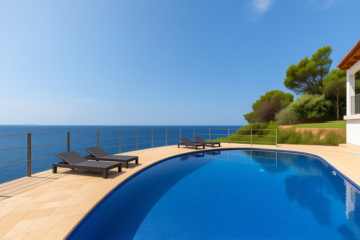 Chalet con acceso directo a playa en Llucmajor — Piscina