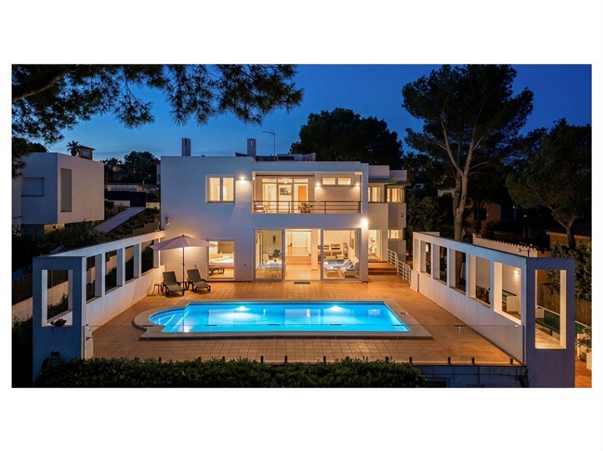 Chalet mit direkter Strandzugang in Llucmajor — Fassade