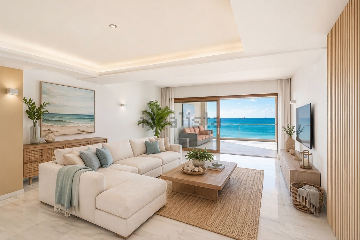Beachfront flat in Palma de Mallorca — Living room
