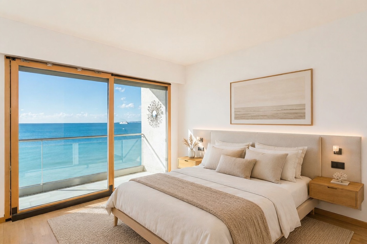 Beachfront flat in Palma de Mallorca — Bedroom