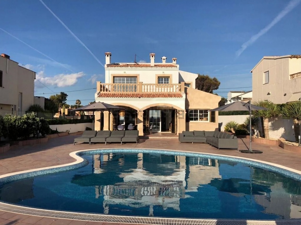 Chalet mit direkter Strandzugang in Calvià — Pool